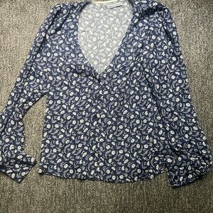 Reformation Blue Floral Women's Top